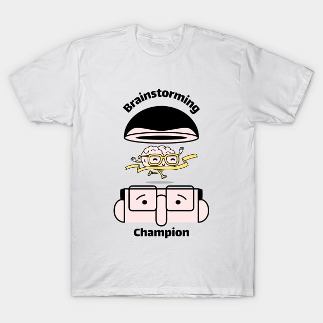 Brainstorming Champion Brain T-Shirt by Lamount Tees